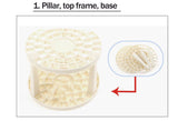 Brush holder with 49 compartments