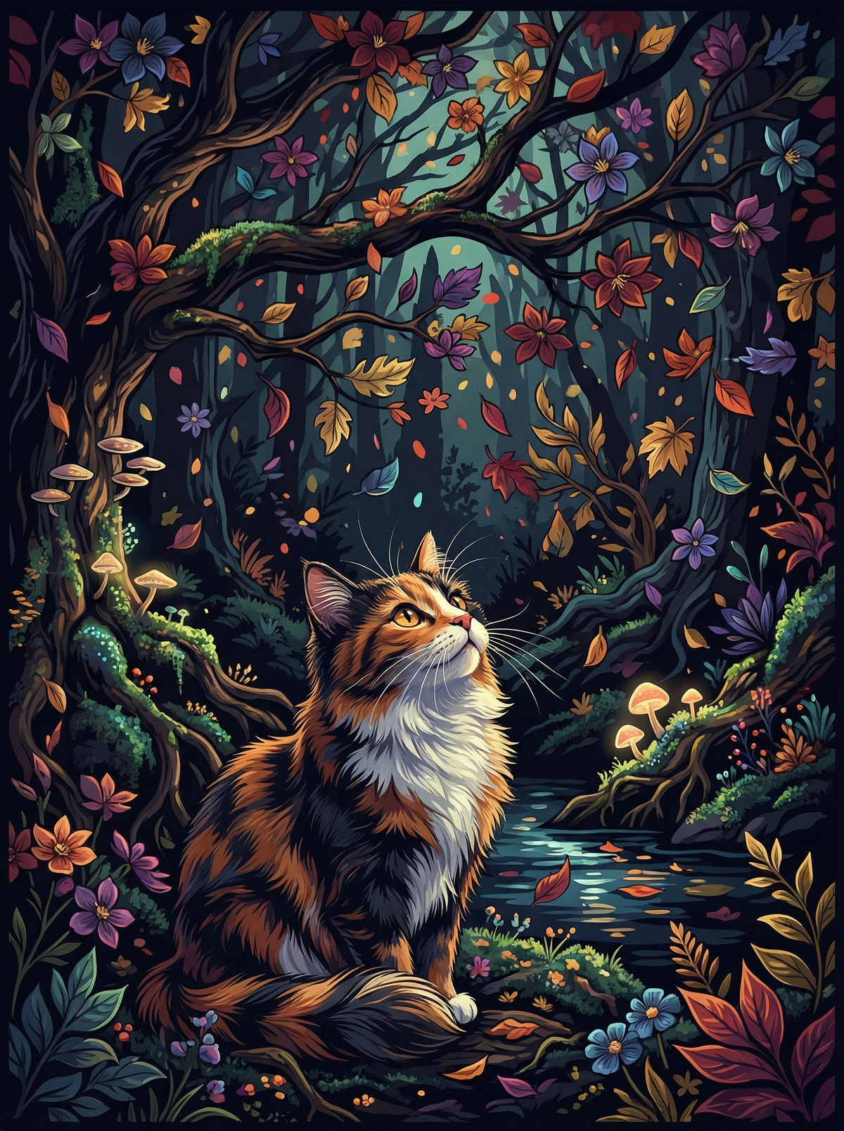 Moonlit Forest Watcher (120 Colours)