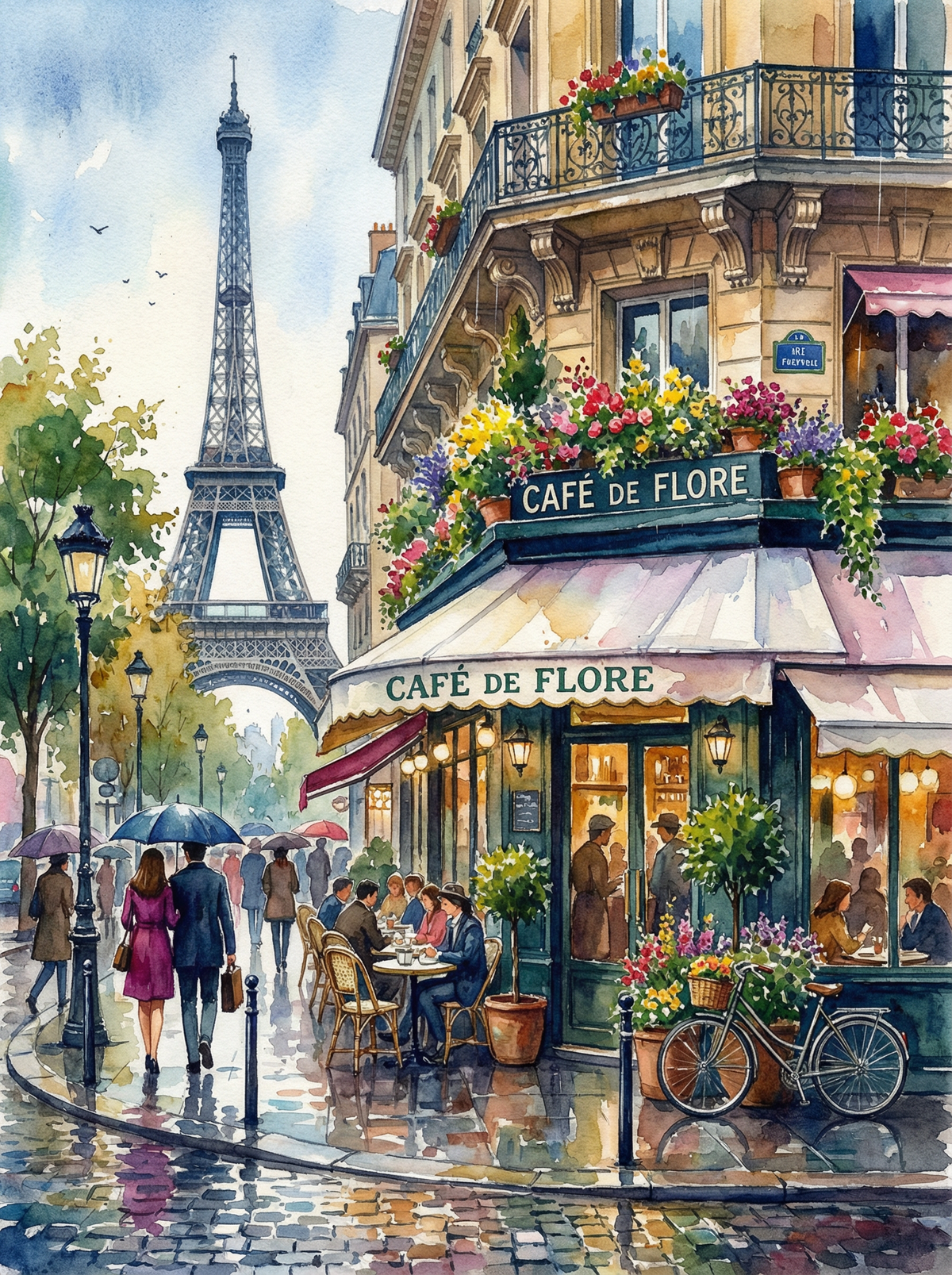 Café de Flore, Paris (80 Colours)