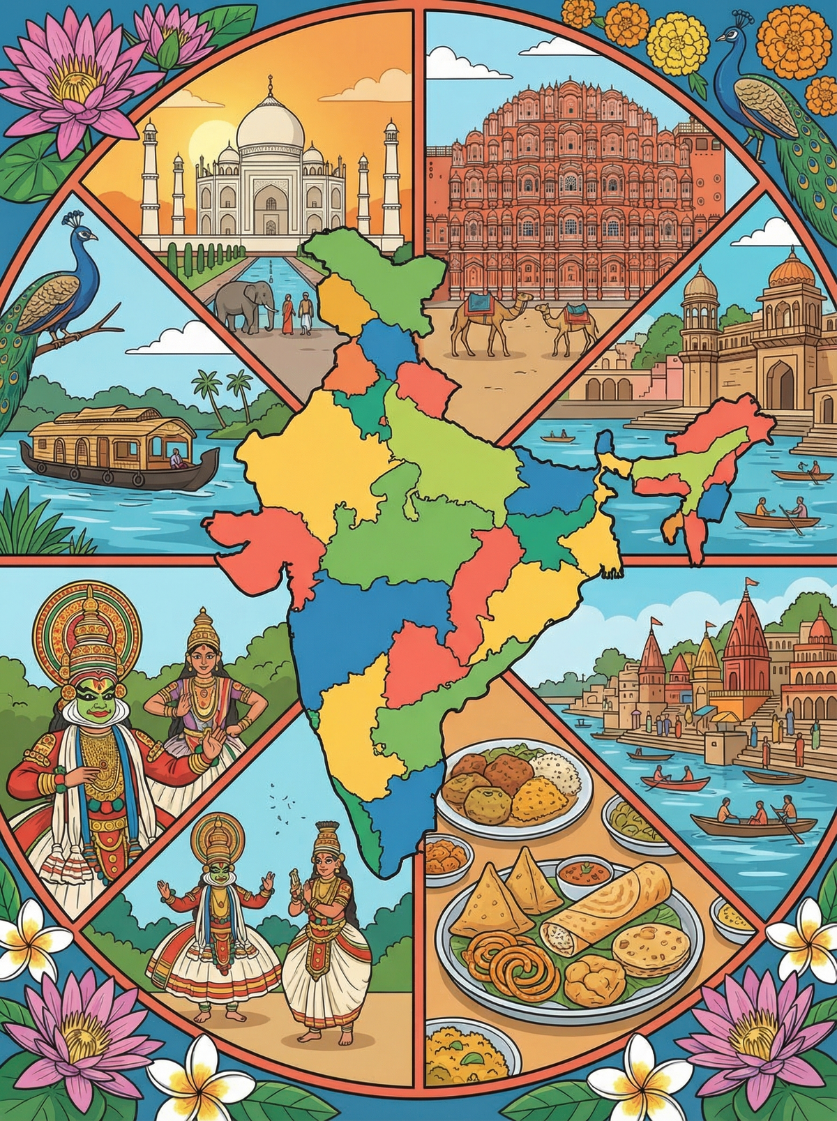India Cultural Mosaic (120 Colours)