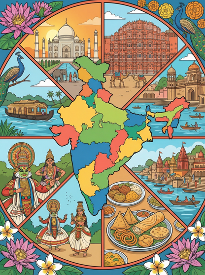 India Cultural Mosaic (120 Colours)