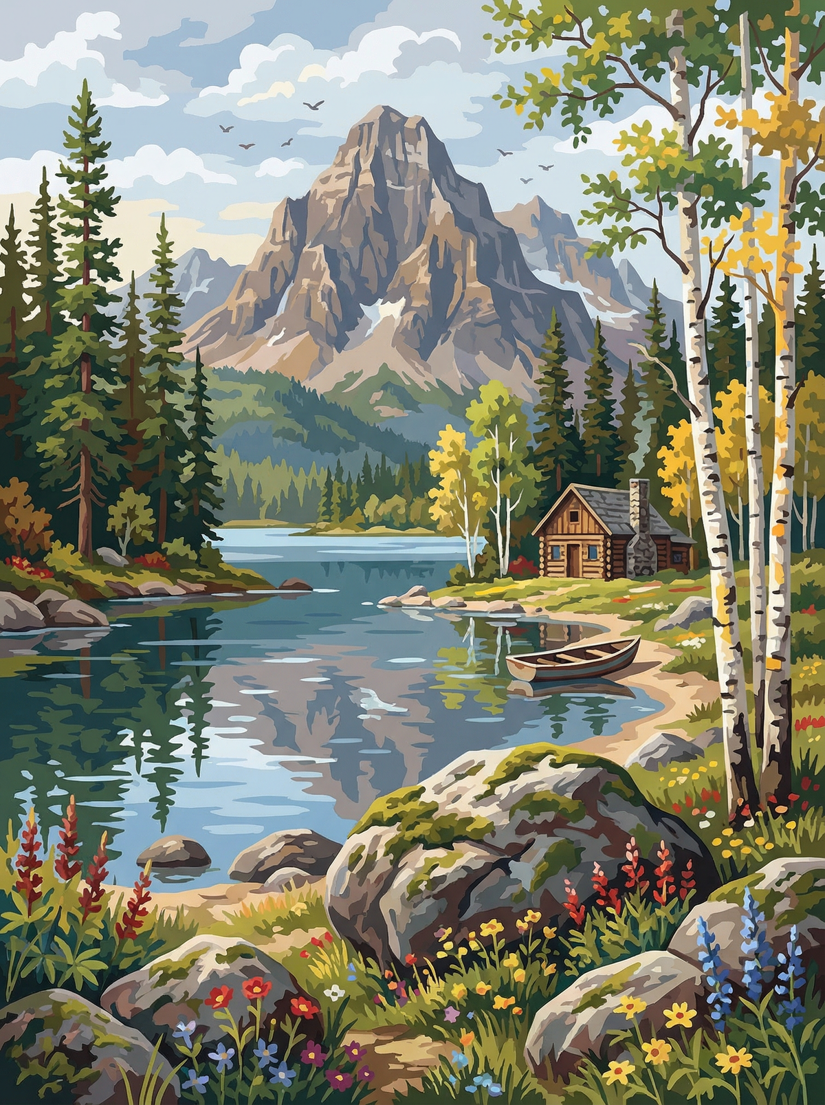 Alpine Lakeside Escape (120 Colours)