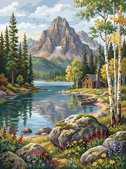 Alpine Lakeside Escape (120 Colours)