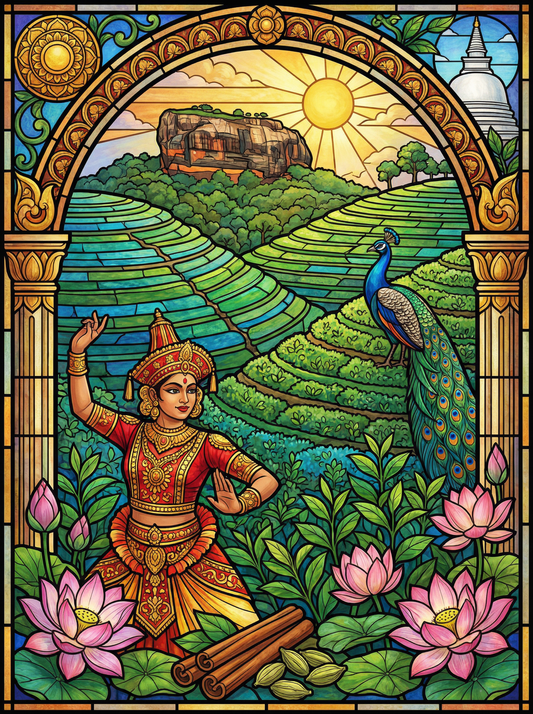 Sri Lankan Dancer and Peacock (120 Colours)