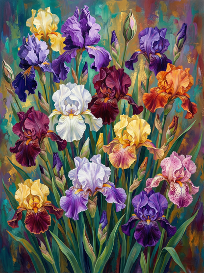 Colorful Iris Garden (80 Colours)