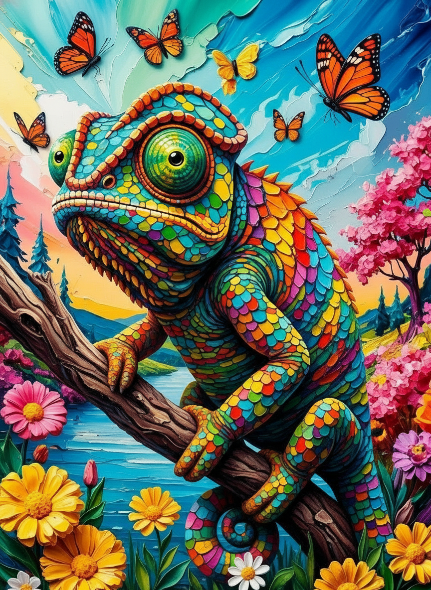 Rainbow Lizard Garden (120 Colours)