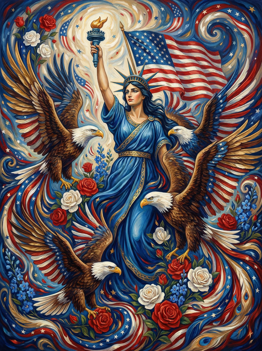 Liberty Eagles American Flag (80 Colours)