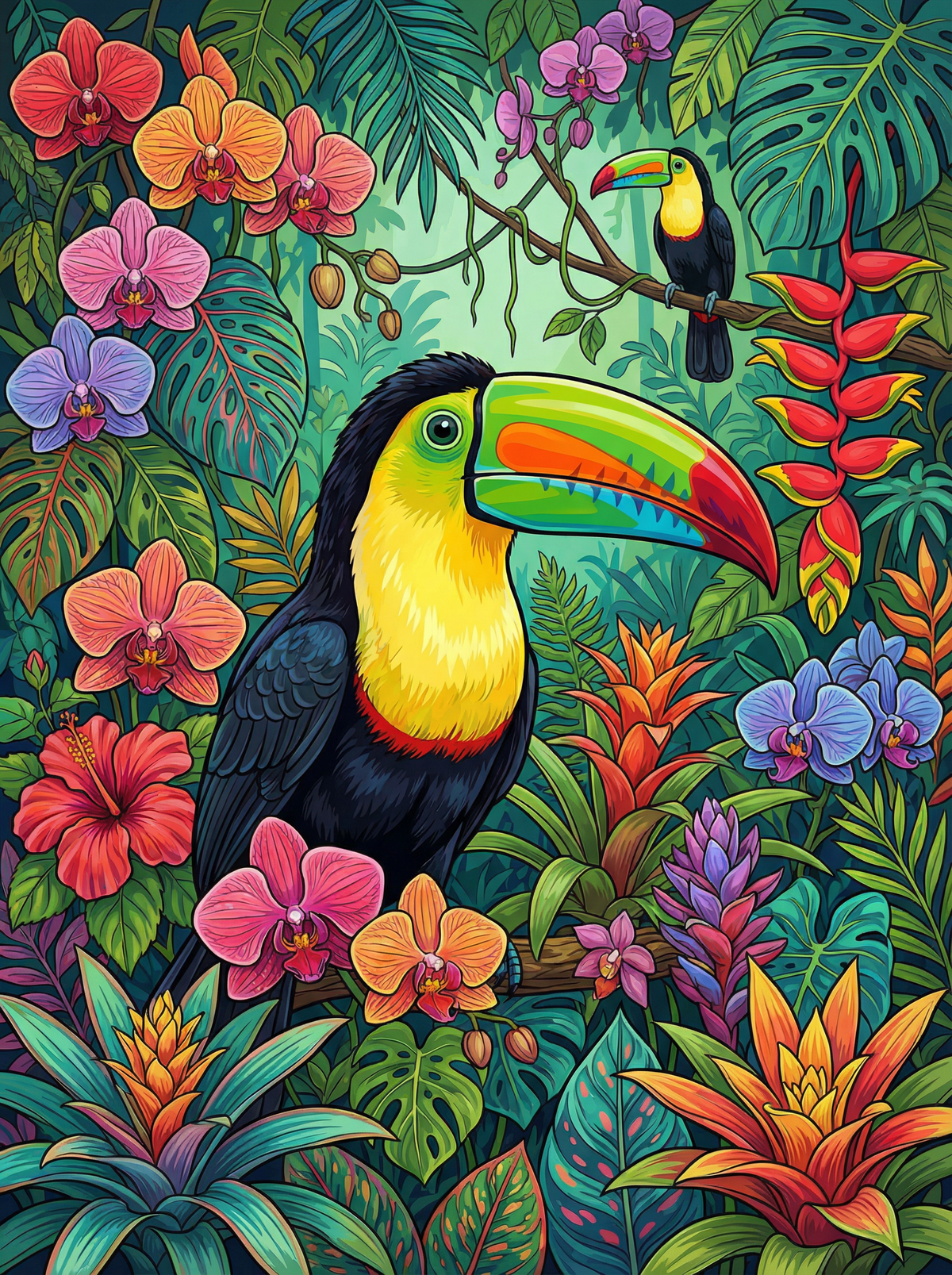 Tropical Jungle Toucan (120 Colours)
