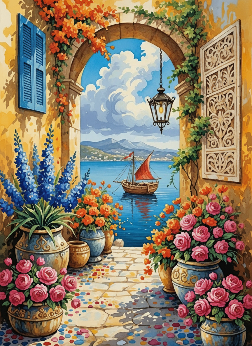 Floral Sea Archway (120 Colours)