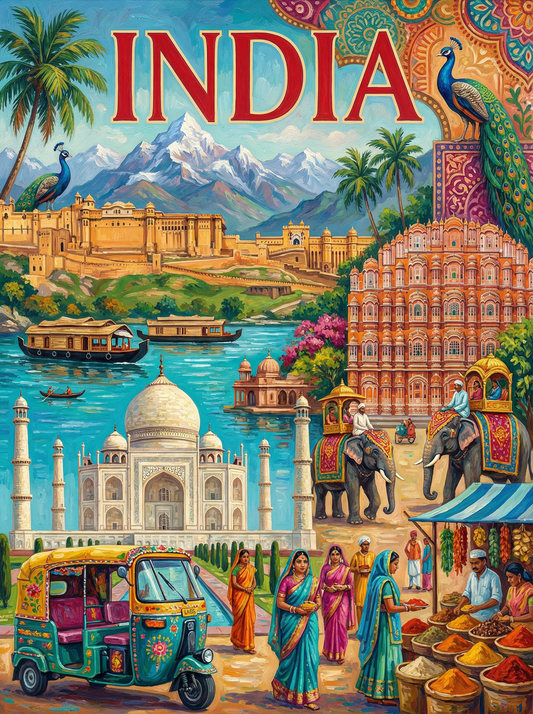 India Cultural Tapestry (80 Colours)