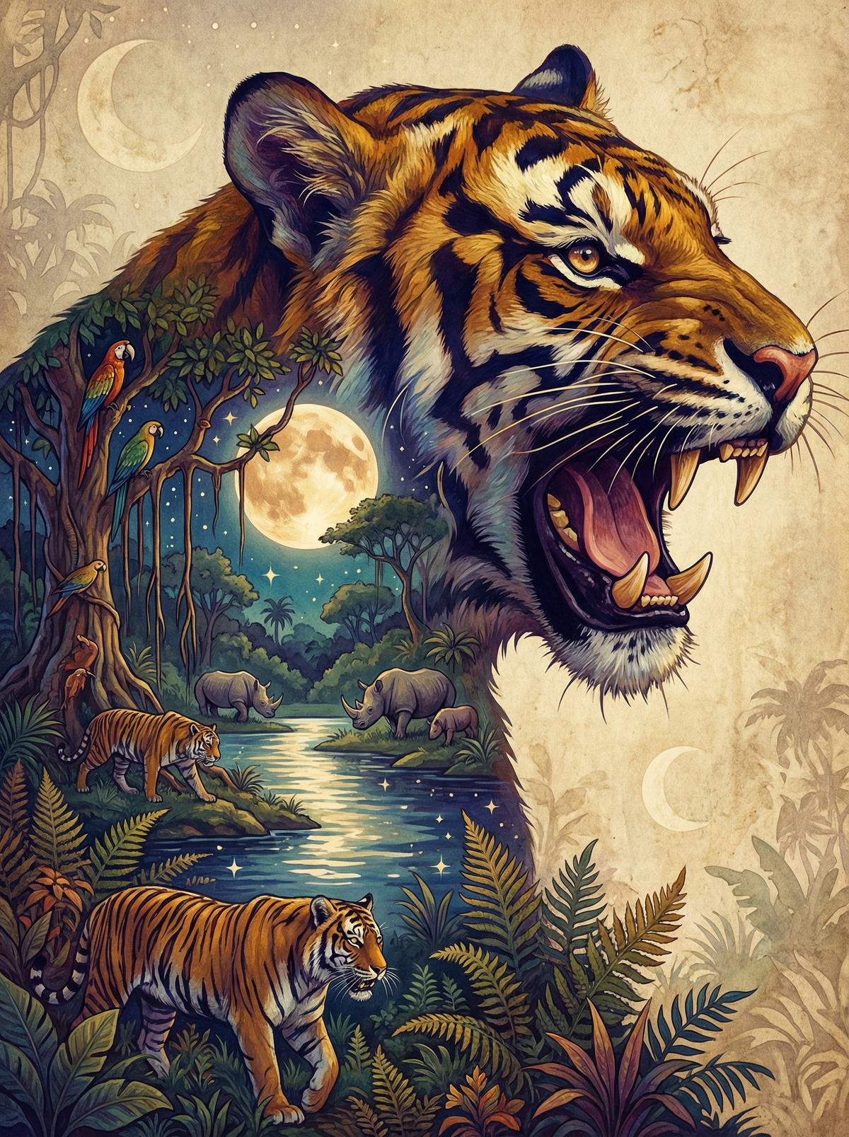 Moonlit Tiger Roar (120 Colours)