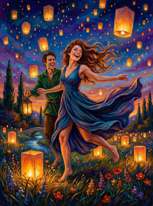Lantern Festival Dancing Couple (80 Colours)