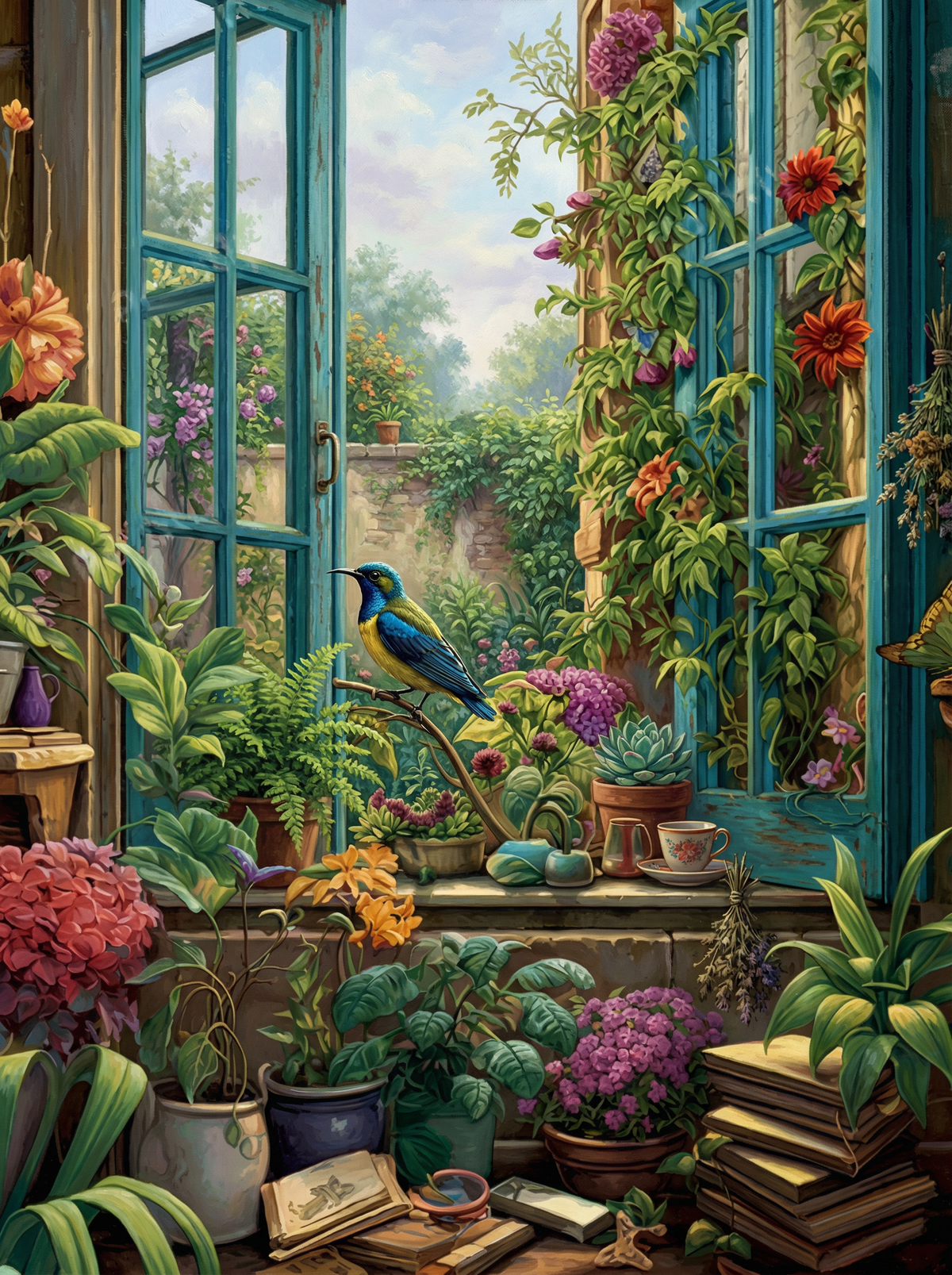 Songbird at the Open Window (120 Colours)