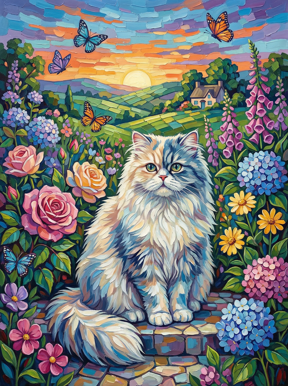 Butterfly Meadow Cat (120 Colours)