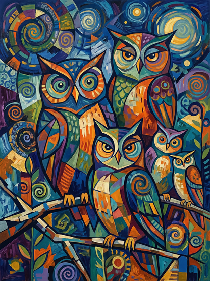 Midnight Owl Gathering (120 Colours)