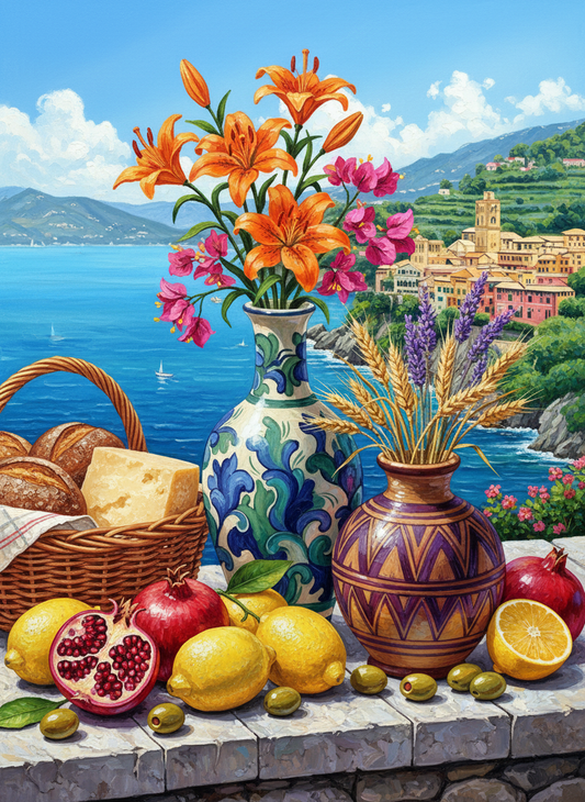 Riviera Lilies and Fruit (80 Colours)