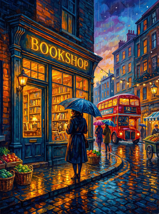 Rainy London Bookshop (80 Colours)