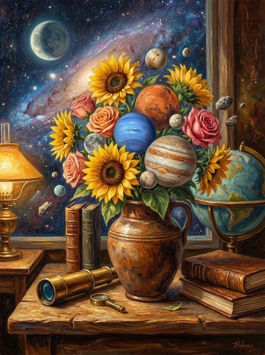 Cosmic Sunflower Still Life (80 Colours)