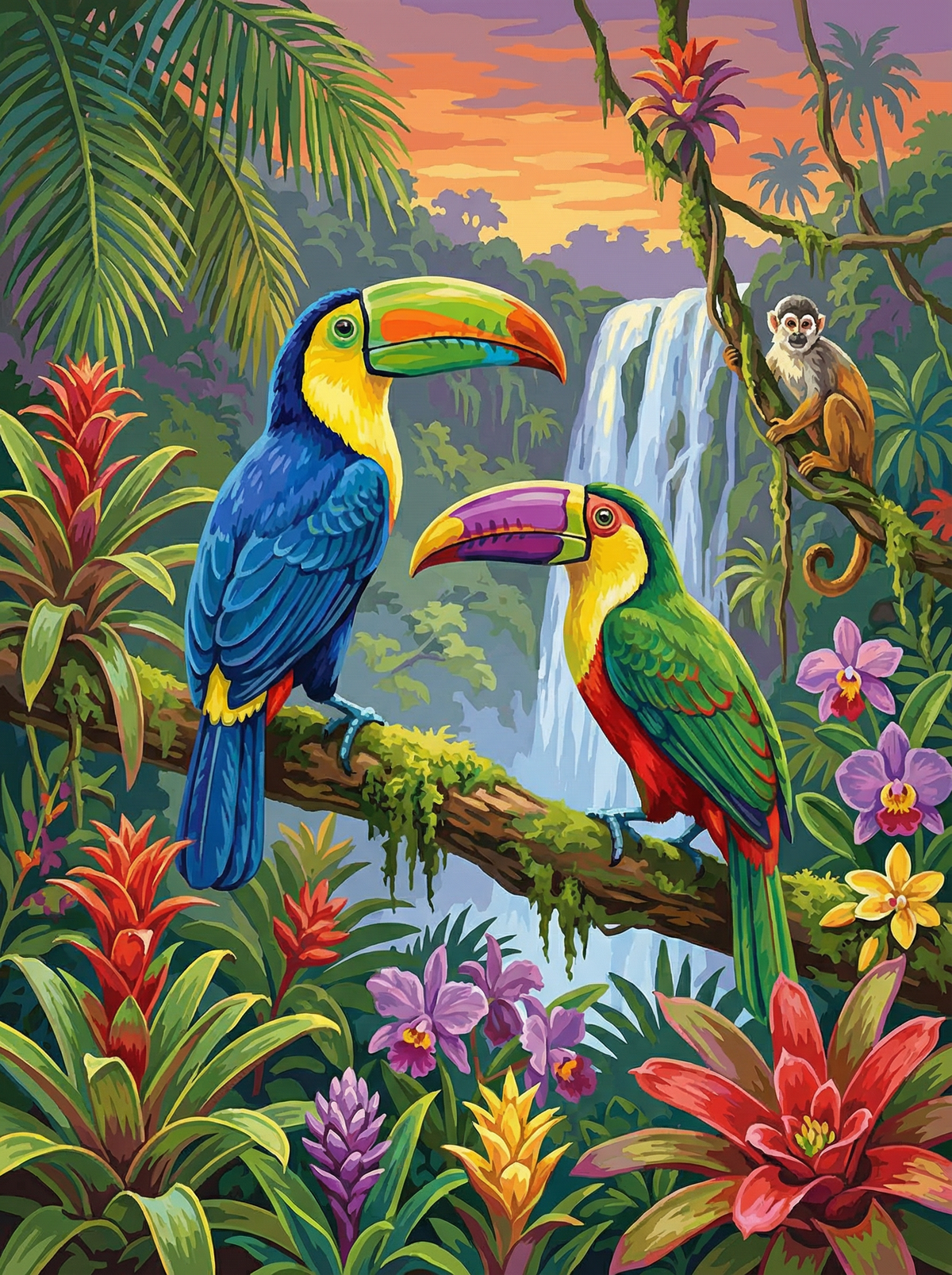 Jungle Waterfall Companions (120 Colours)