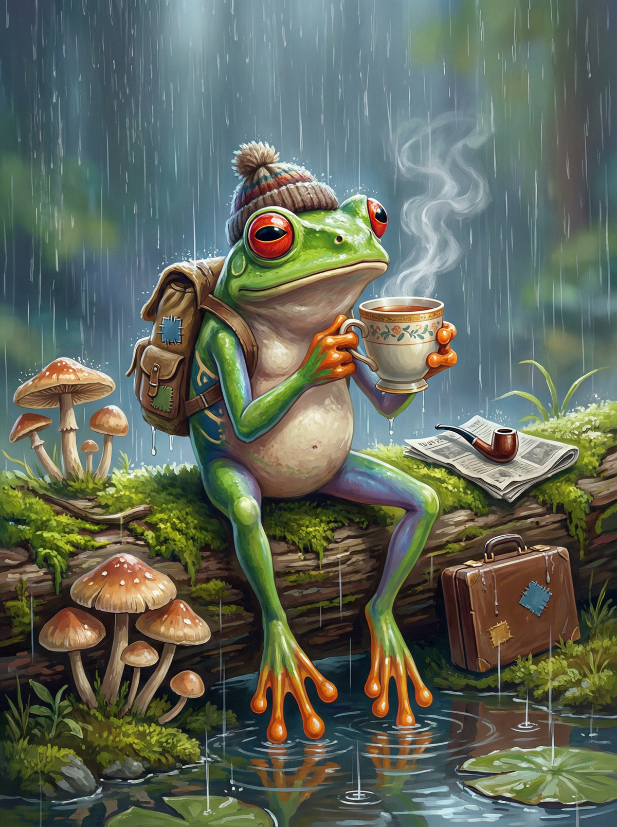 Adventurous Frog Reading (120 Colours)