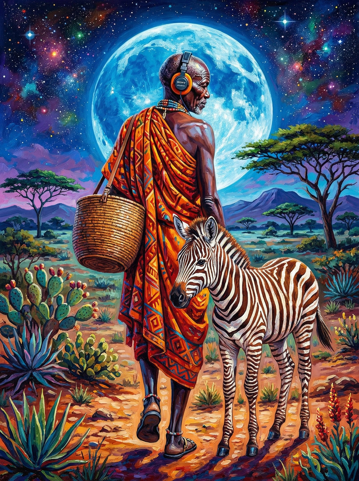 African Elder Moonlit Zebra (120 Colours)