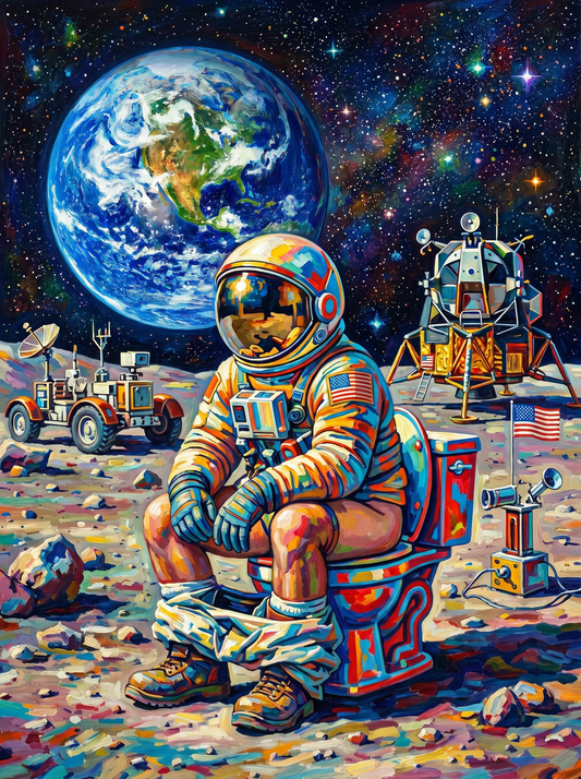 Astronaut Chilling On Moon (80 Colours)