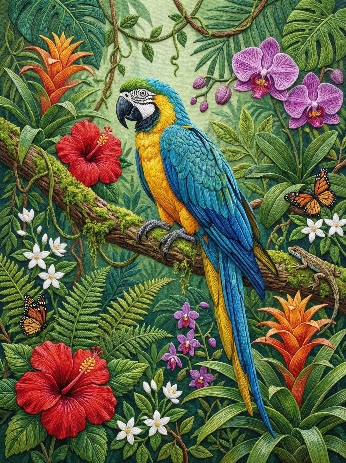 Tropical Jungle Parrot (120 Colours)
