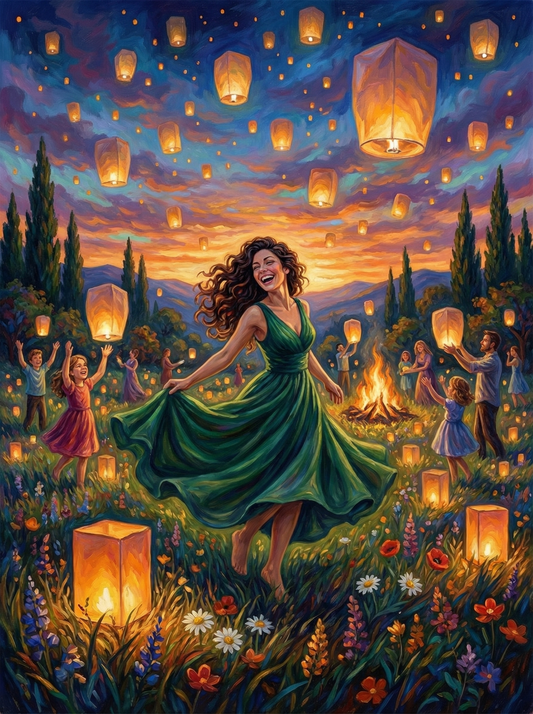 Lanterns Dancing Woman (80 Colours)