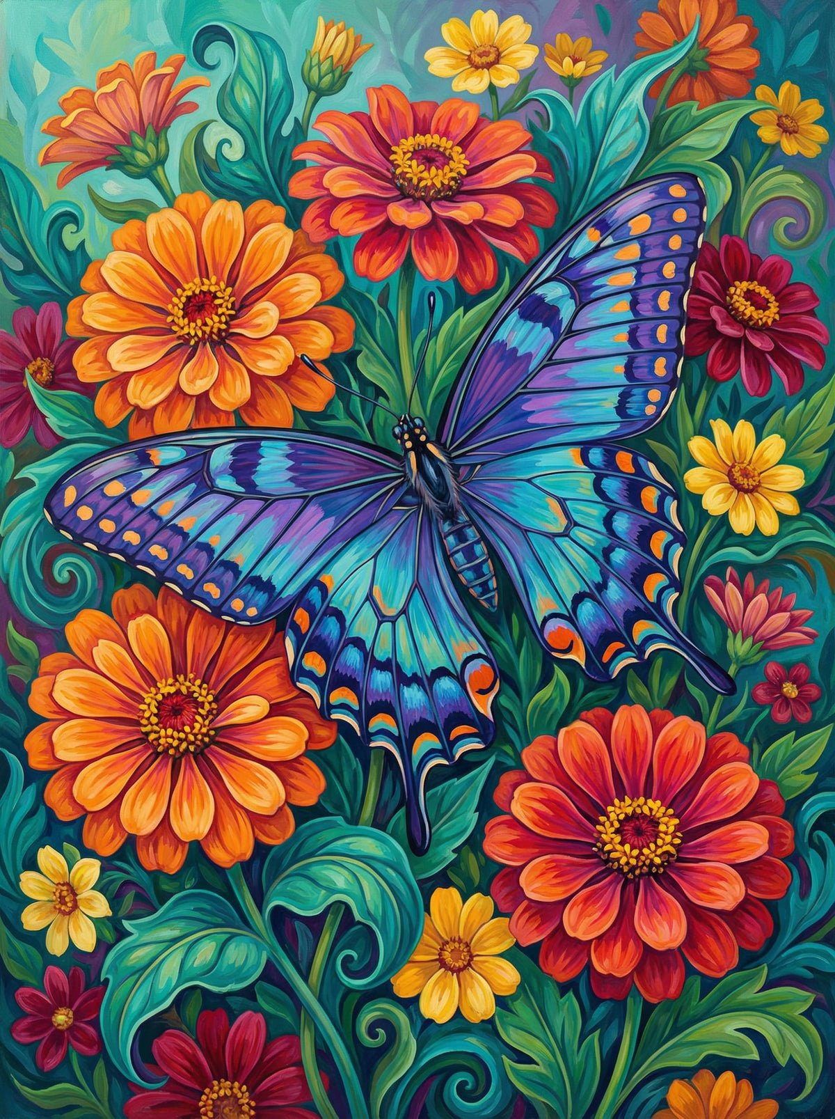 Blue Butterfly Flower Garden (120 Colours)