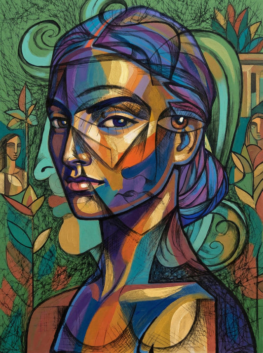 Botanical Woman Face (80 Colours)