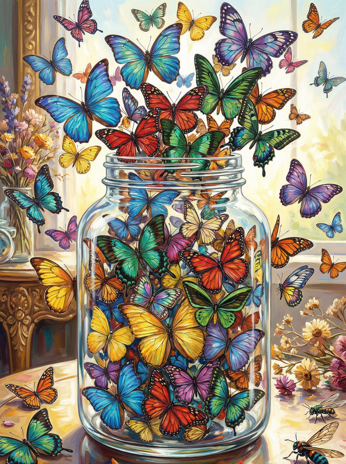 Butterflies In Glass Jar (120 Colours)