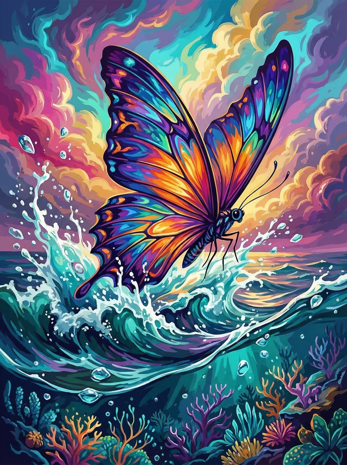 Butterfly Ocean Wave Magic (80 Colours)
