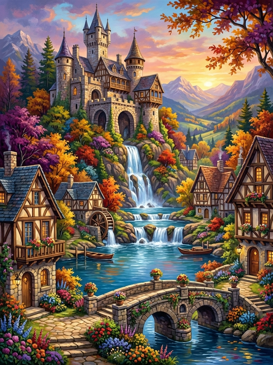 Castle Falls Village (120 Colours)