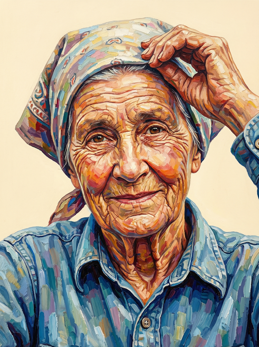 Cheerful Farmer Adjusting Hat (80 Colours)