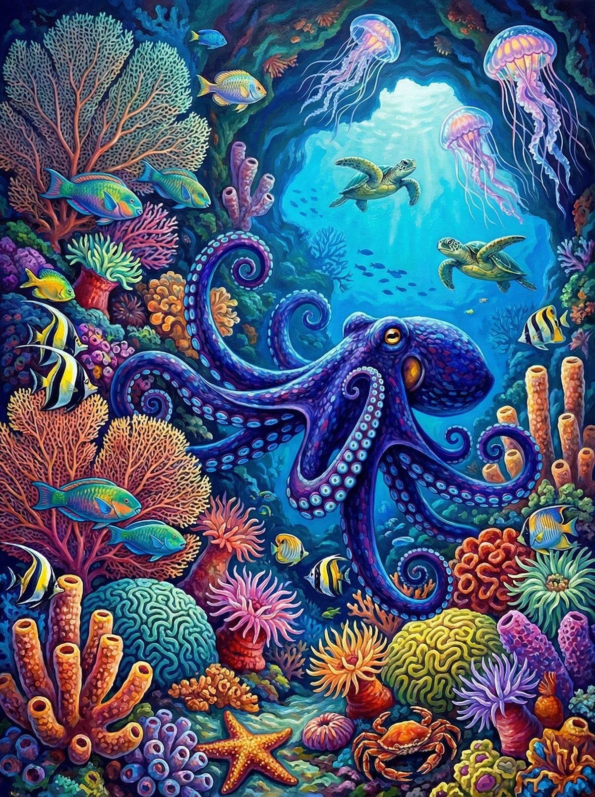 Colorful Deep Sea Octopus (120 Colours)