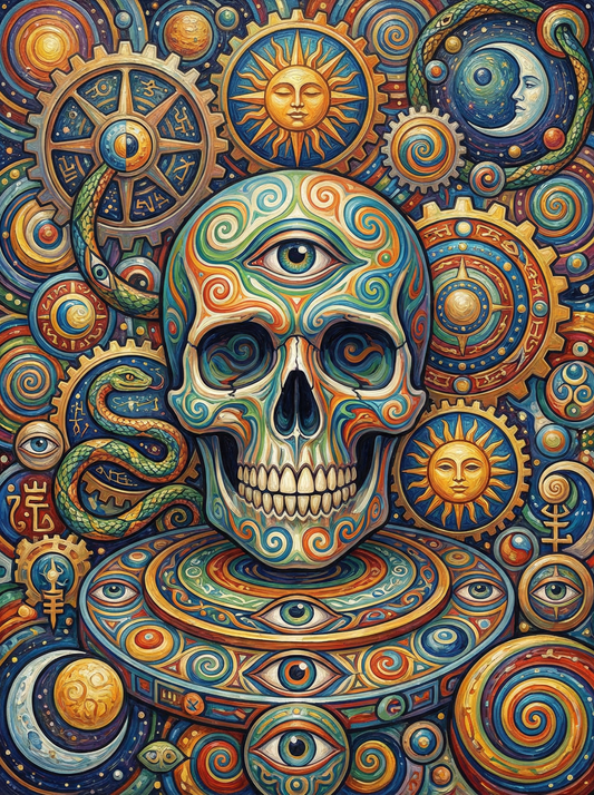 Cosmic Steampunk Skull (80 Colours)