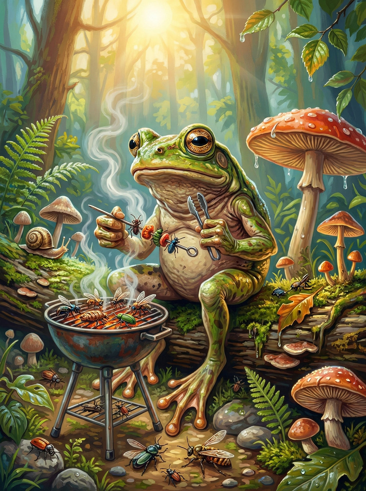 Cozy Frog Forest Scene (120 Colours)