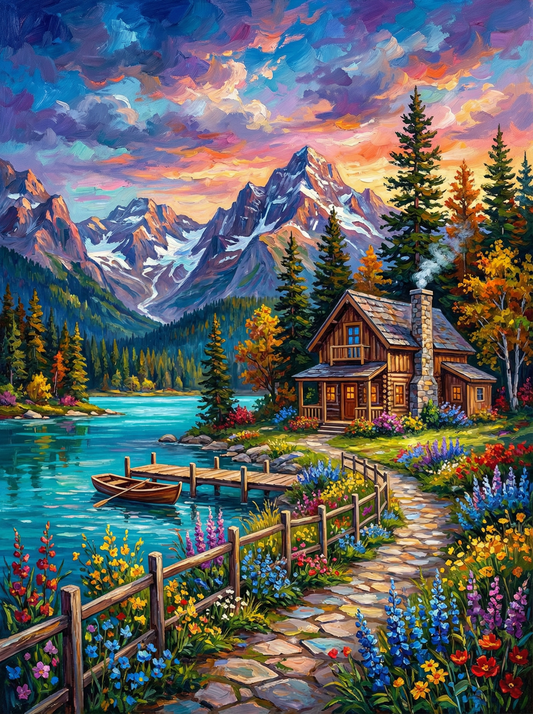 Lakeside Cabin Retreat (80 Colours)