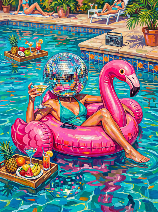 Disco Flamingo Float Party (80 Colours)