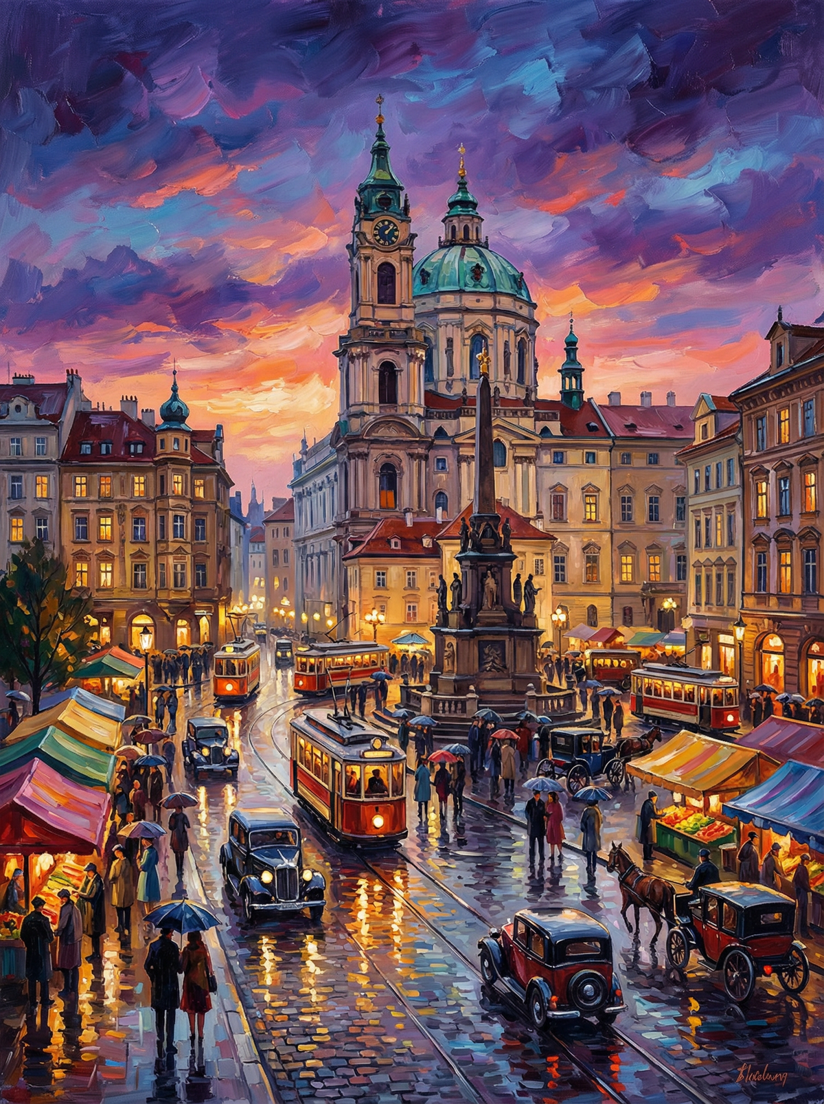 Old Town Twilight Tram (120 Colours)