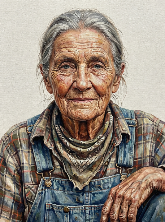 Elderly Rancher Portrait (80 Colours)