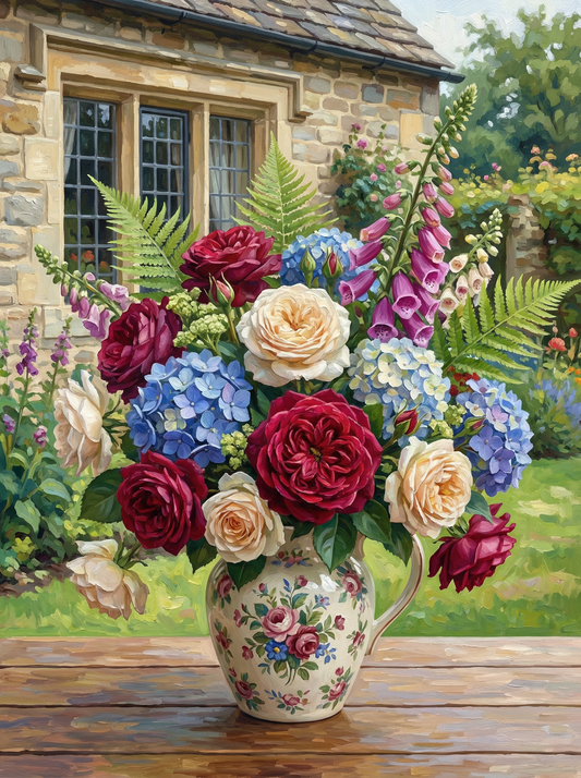 Elegant Cottage Roses (80 Colours)