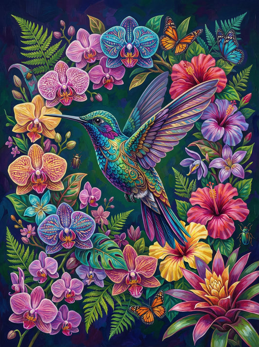 Emerald Hummingbird Flowers (120 Colours)