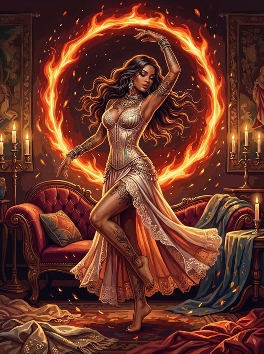 Fiery Phoenix Dancer Woman (120 Colours)