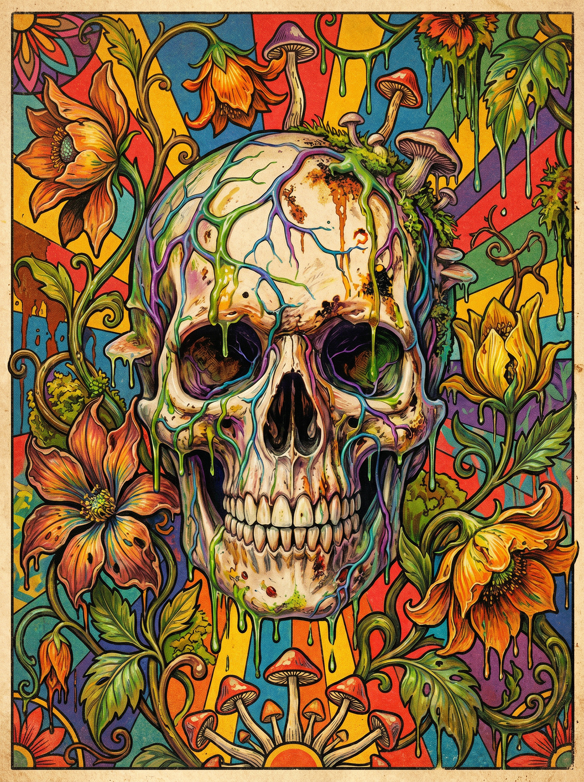 Floral Skull Blossoms (80 Colours)