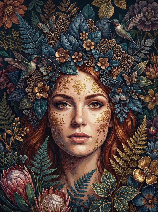 Forest Maiden Floral Veil (80 Colours)