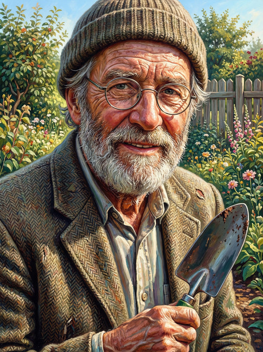 Garden Portrait Elderly Man (80 Colours)