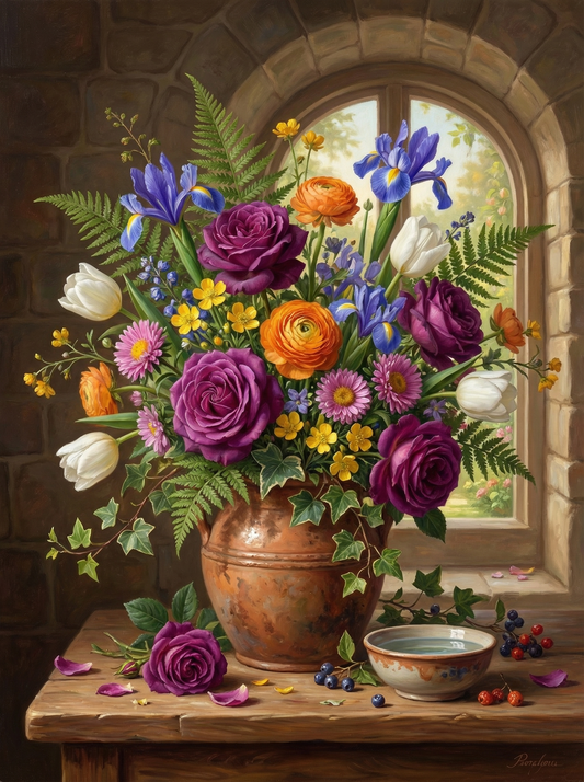Garden Window Floral Arrangement (80 Colours)