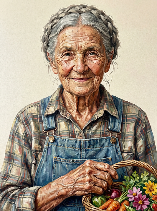 Garden Woman With Flowers (80 Colours)