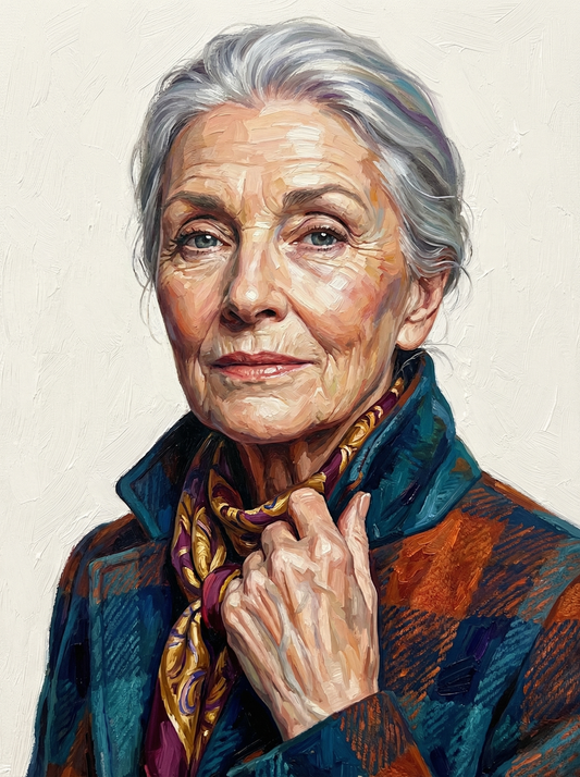 Graceful Elderly Woman (80 Colours)